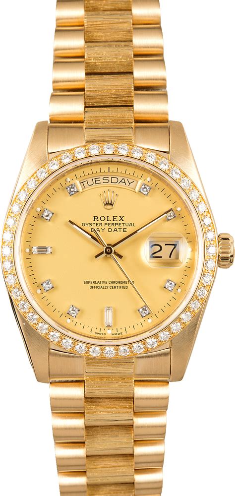 rolex president bark face ladies|used rolex presidential watches.